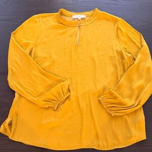 LOFT Mustard Yellow Blouse